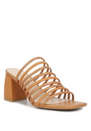 Leather Fairleigh Strappy Slip On Sandals - Poppy Street