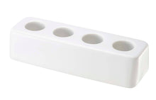 Load image into Gallery viewer, Plain White Rectangular Ceramic Toothbrush Stand-Poppy Street