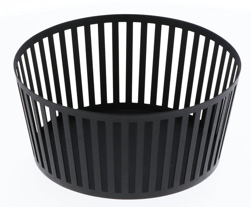 Black Tower Striped Steel Fruit Basket-Poppy Street