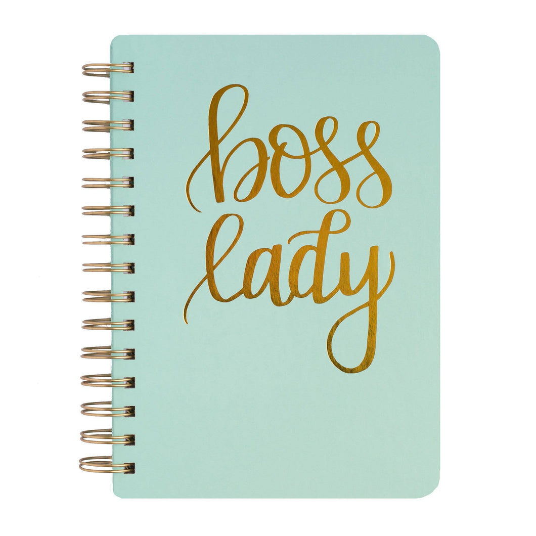 Boss Lady Mint Spiral Notebook-Poppy Street