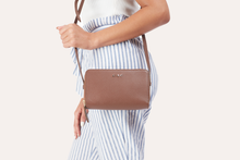 Load image into Gallery viewer, Zip Around Crossbody Pebble Leather-Poppy Street