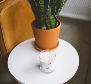 Fig + Seagrass Glass Candle Tumbler-Poppy Street