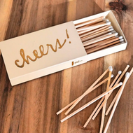 Gold Foil Cheers Matchbox-Poppy Street