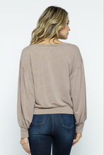Load image into Gallery viewer, Lantern Sleeve French Terry Pullover-Poppy Street