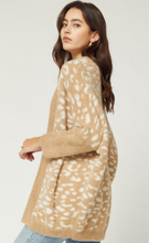 Load image into Gallery viewer, Leopard Print Faux Mohair Cardigan-Poppy Street