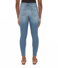 Load image into Gallery viewer, Blair Mid-Rise Skinny Jeans Light Blue Distressed-Poppy Street