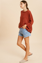 Load image into Gallery viewer, Relaxed Pullover Sweater Rust-Poppy Street