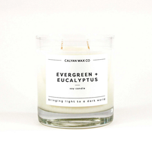Load image into Gallery viewer, Evergreen + Eucalyptus Glass Tumbler Candle-Poppy Street