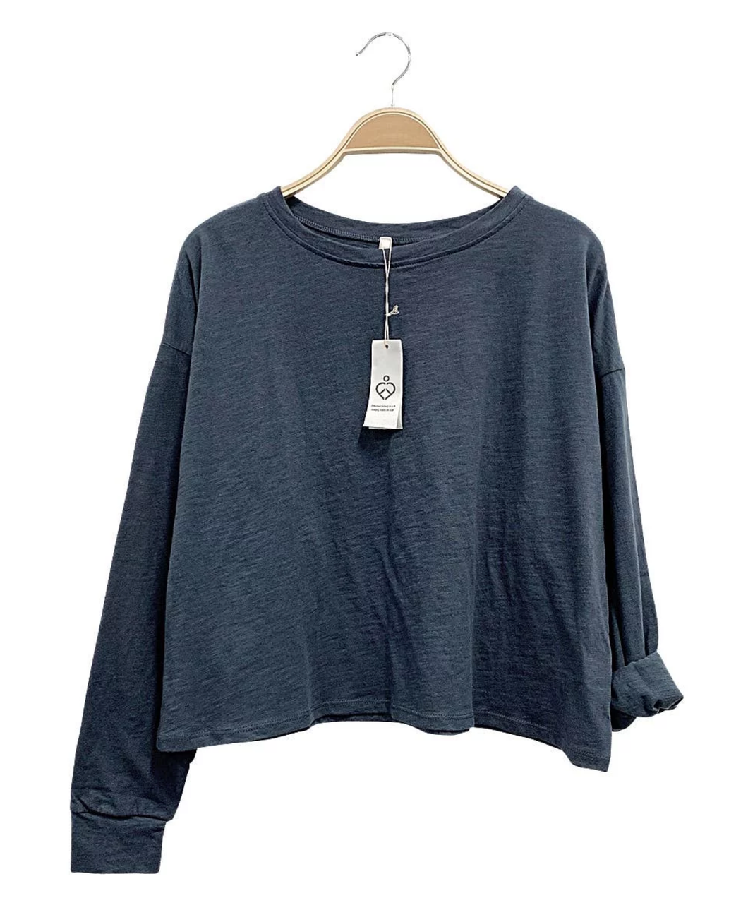 Cotton Slub Oversized Tee Navy-Poppy Street