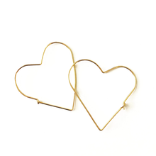 Load image into Gallery viewer, Crissie Open Heart Hoops 14K Gold Filled-Poppy Street