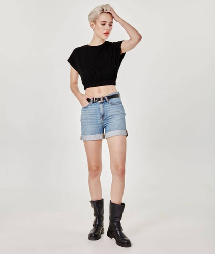 Liana High Rise Denim Shorts-Poppy Street