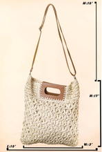 Load image into Gallery viewer, Square Straw Braided Shoulder Bag-Poppy Street