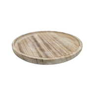 Rustic Round Wood Tray-Poppy Street