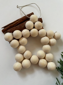 Wooden Bead Star Ornament- Private Sale-Poppy Street
