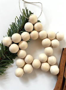 Wooden Bead Star Ornament- Private Sale-Poppy Street