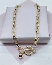 Load image into Gallery viewer, 18K Gold Chunky Paperclip Necklace and Bracelet