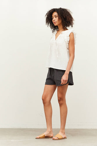 Cotton Seersucker Blouse-Poppy Street